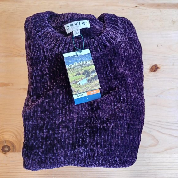 NWT! Orvis Chenille Sweater in colour 'plum' (5179) - Picture 1 of 7